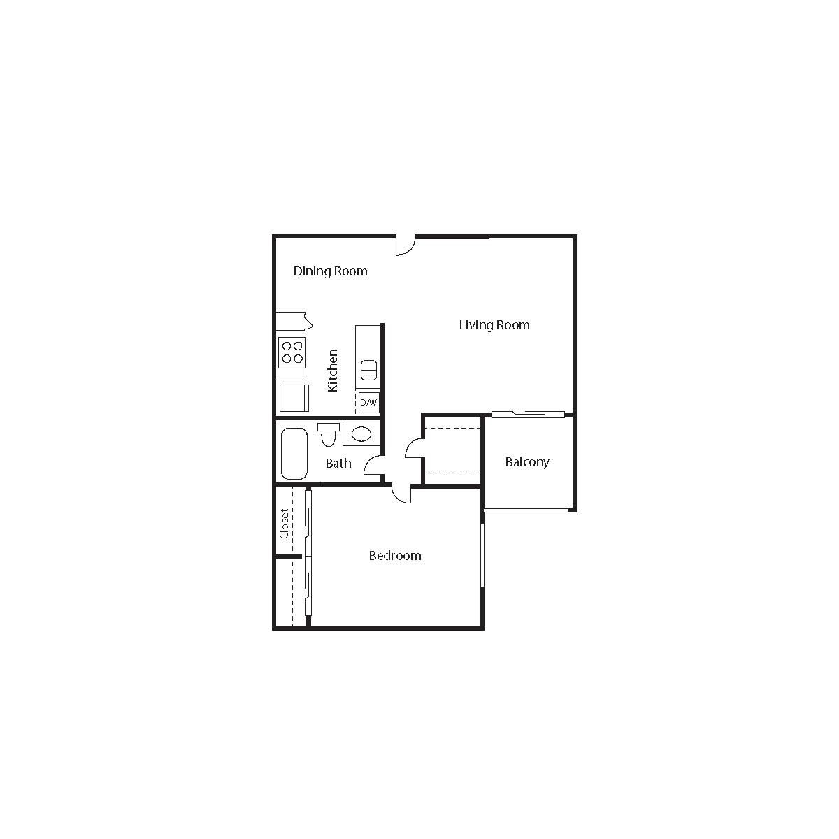 The Icon_Phoenix AZ_Floor Plan_Medium Bungalow_One Bedroom One Bathroom The Icon_Phoenix AZ_Floor Plan_Medium Bungalow_One Bedroom One Bathroom